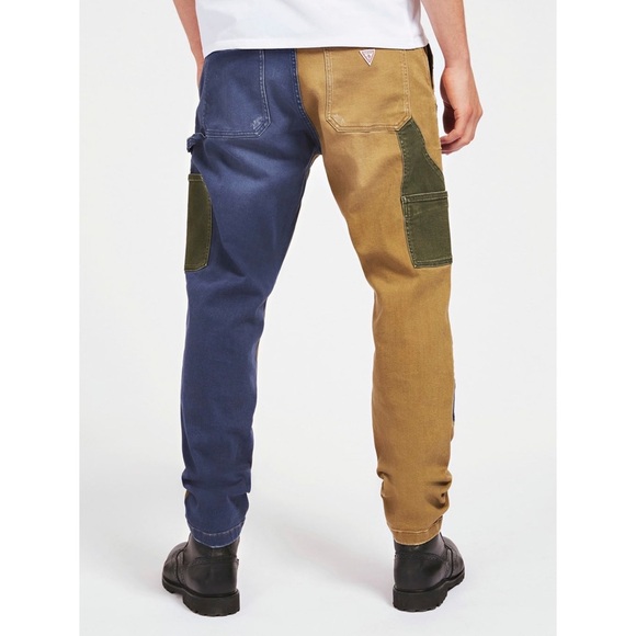 New GUESS Contrast fabric regular fit Jeans - Picture 3 of 12